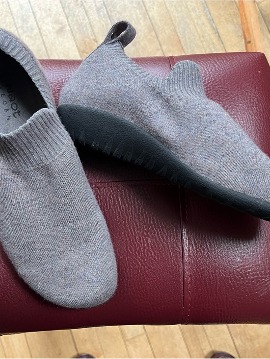 Naot Shoes - Cozy Knit Slip-On Naot Shoes in Light Gray
